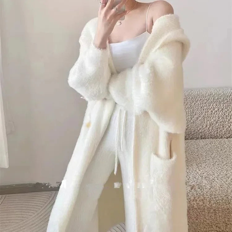 Long Velvet Cardigan