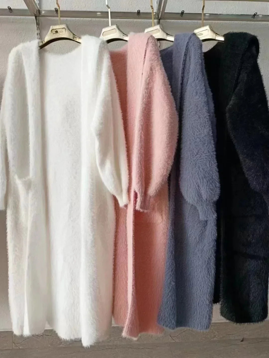 Long Velvet Cardigan
