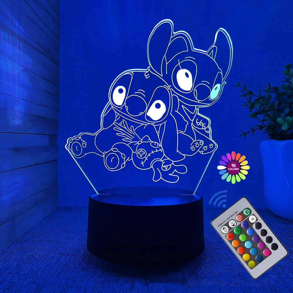 StitchGlow™ – 3D Illusion Lamp with Remote & Smart Touch