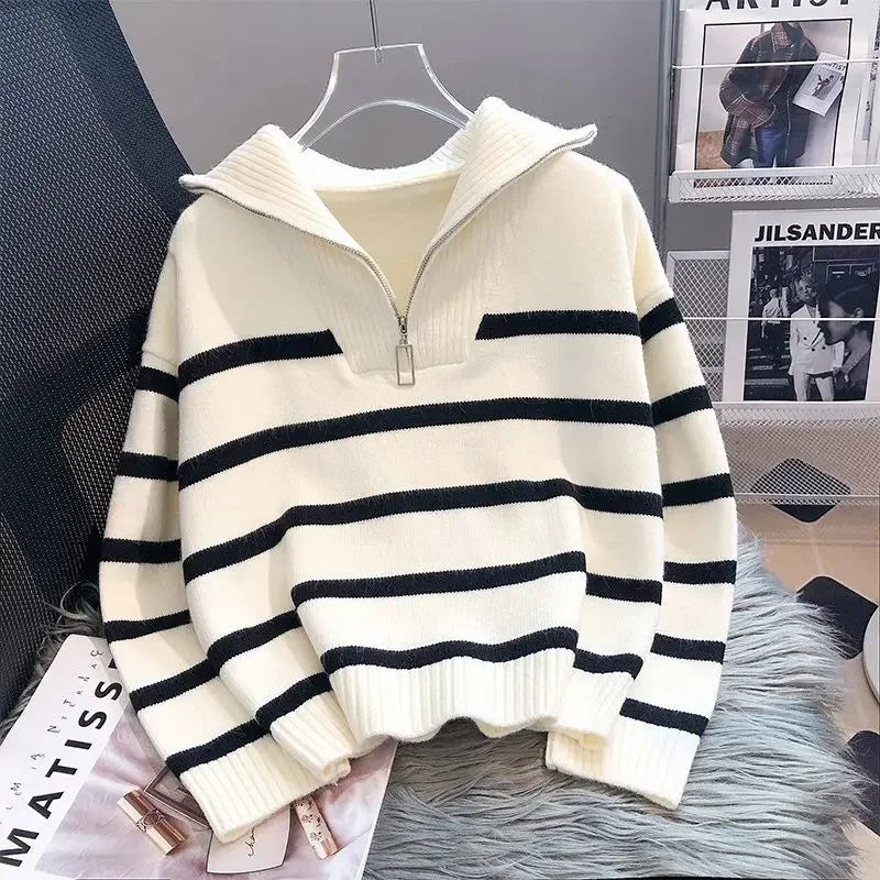 Striped Underlay Sweater