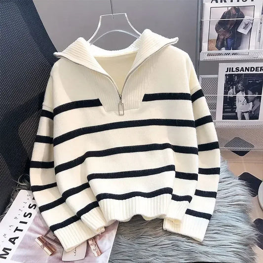 Striped Underlay Sweater