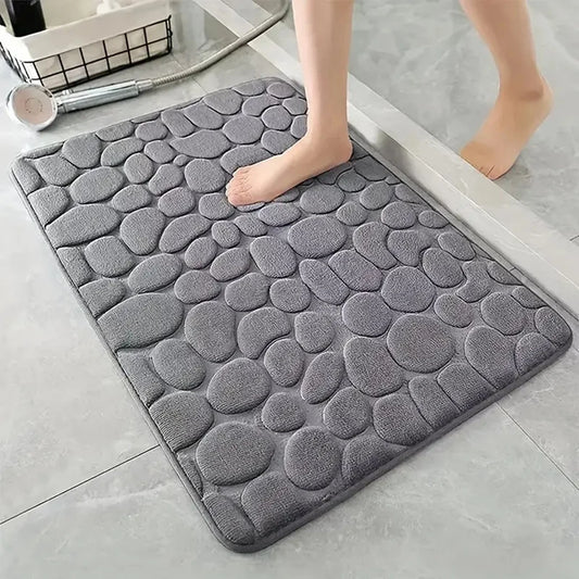 StoneStep™ – 3D Cobblestone Anti-Slip Quick-Dry Bath Mat