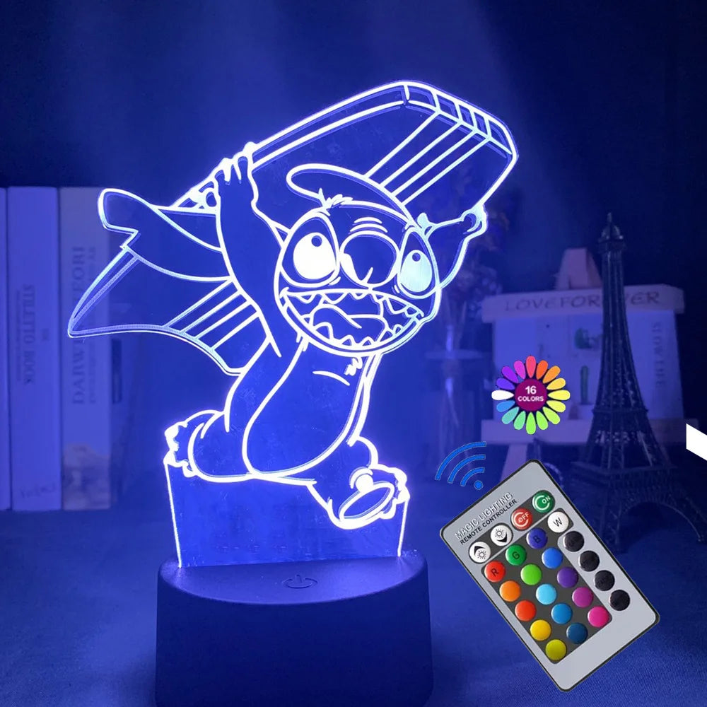 StitchGlow™ – 3D Illusion Lamp with Remote & Smart Touch