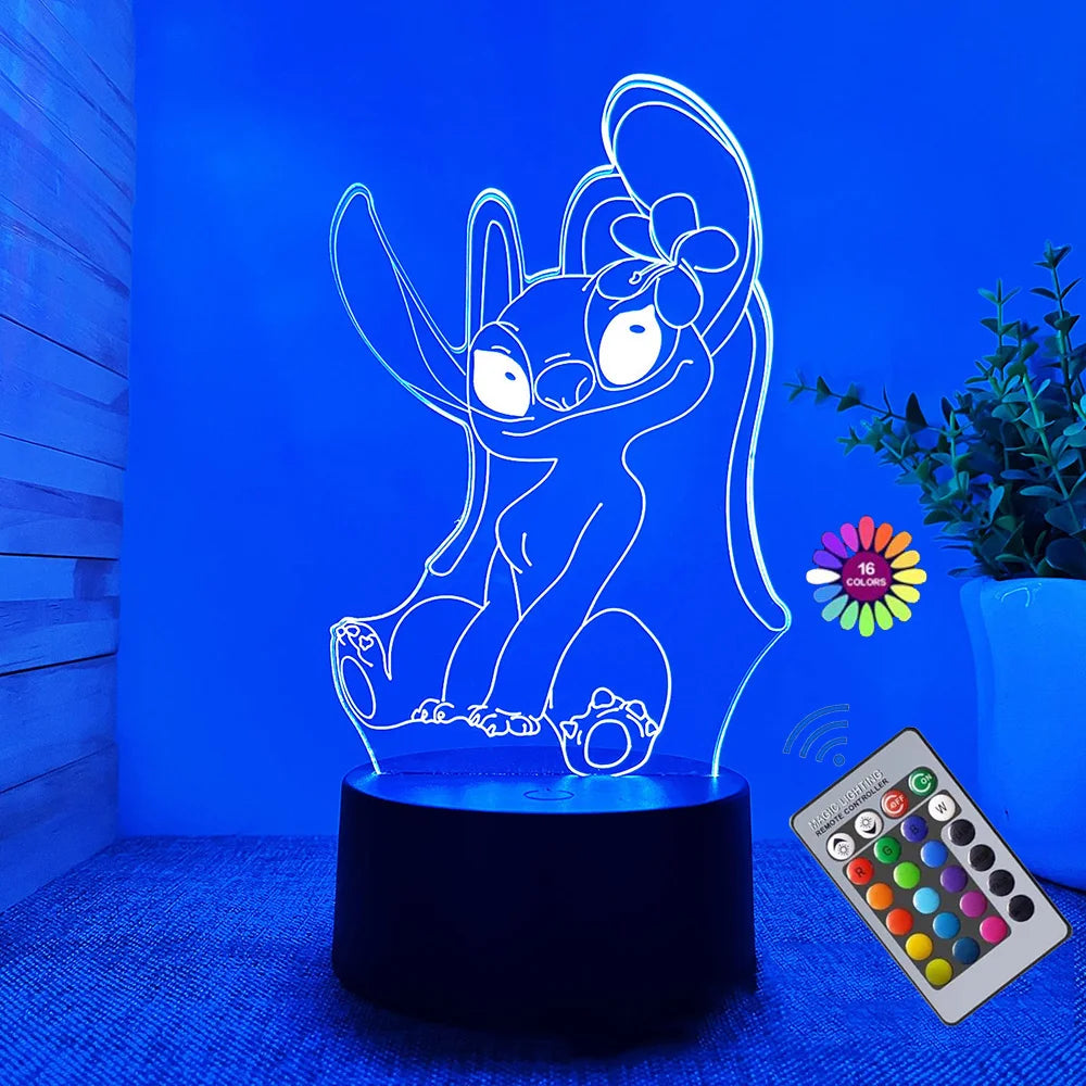StitchGlow™ – 3D Illusion Lamp with Remote & Smart Touch