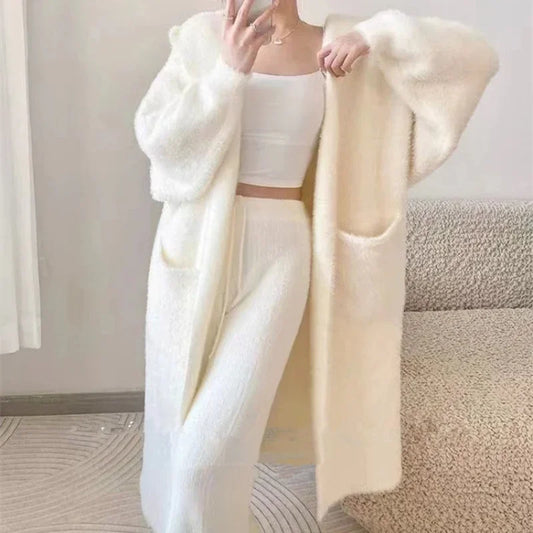 Long Velvet Cardigan