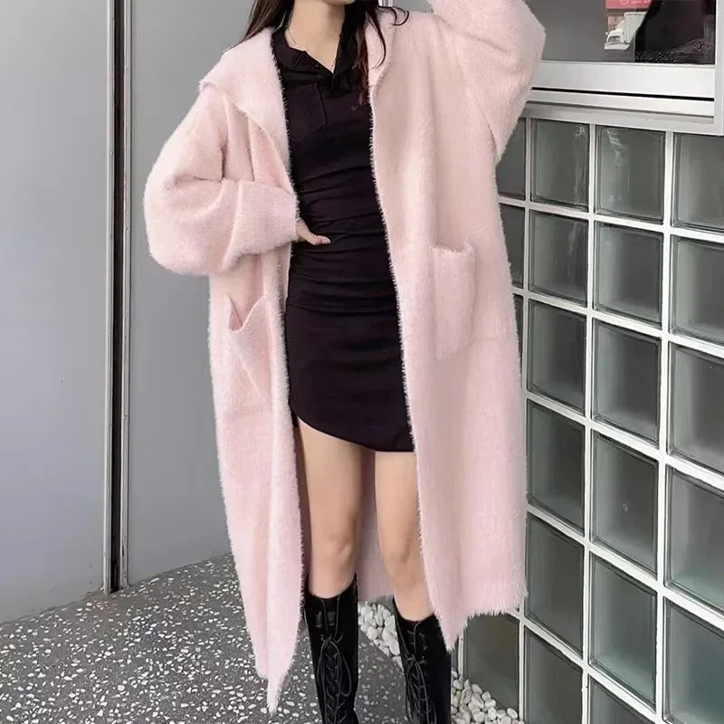 Long Velvet Cardigan