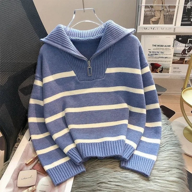 Striped Underlay Sweater