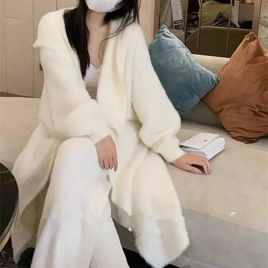 Long Velvet Cardigan