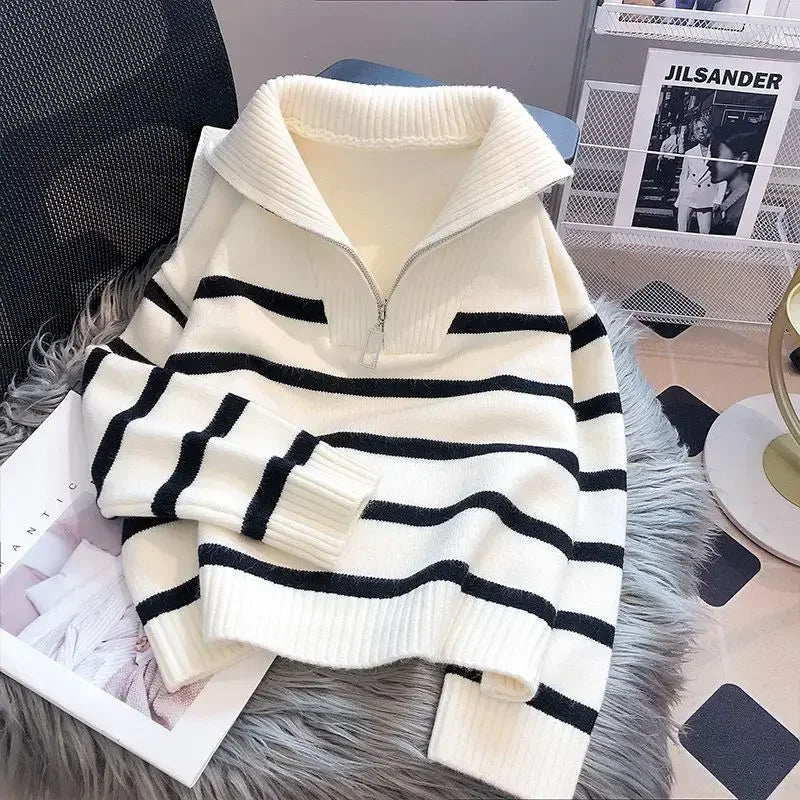 Striped Underlay Sweater
