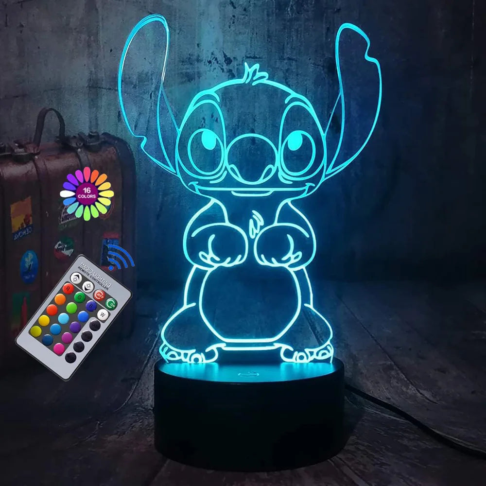 StitchGlow™ – 3D Illusion Lamp with Remote & Smart Touch