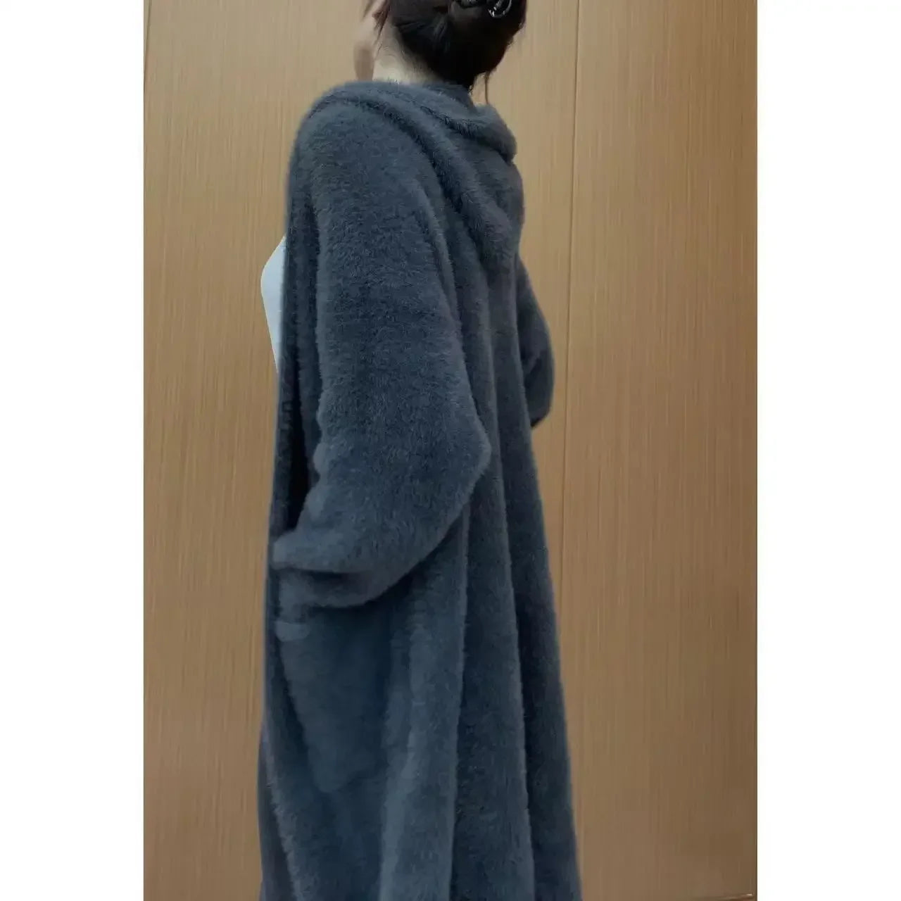 Long Velvet Cardigan