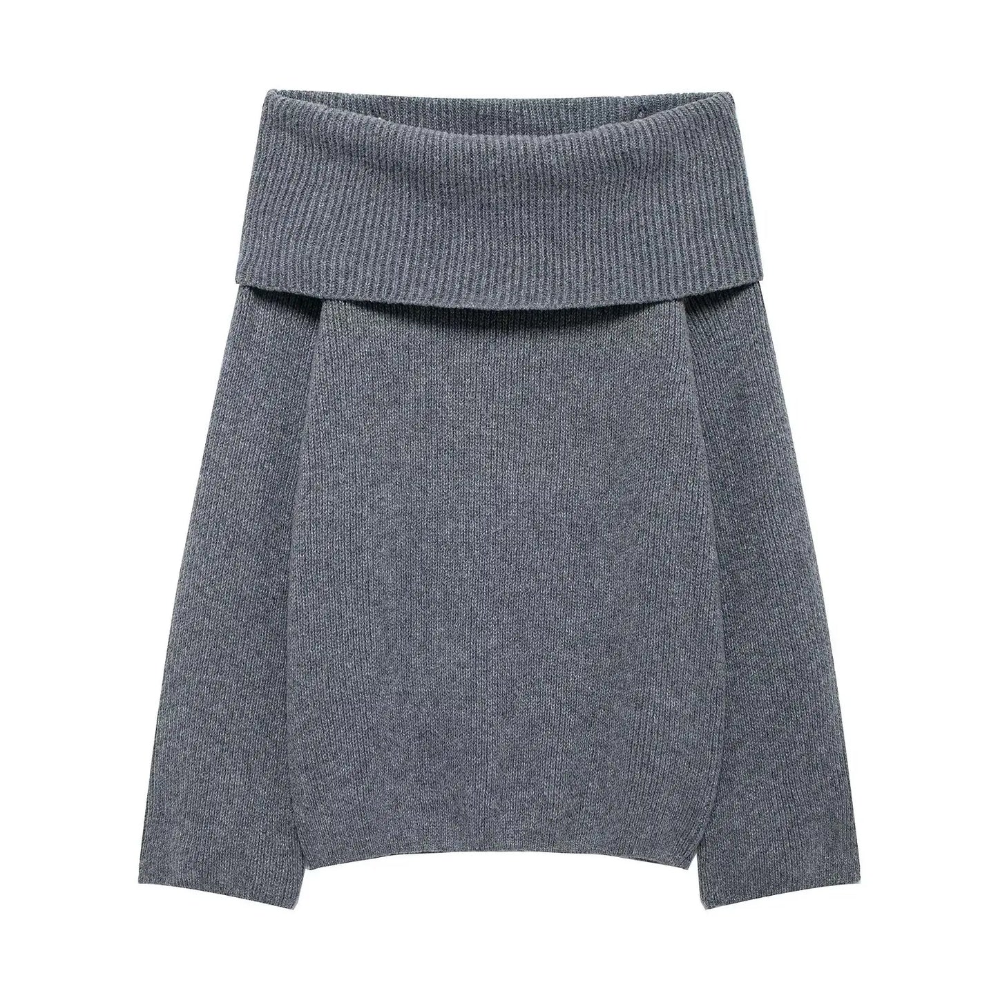 Retro Elegant Slash Sweater