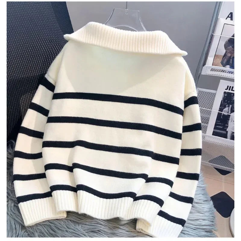 Striped Underlay Sweater
