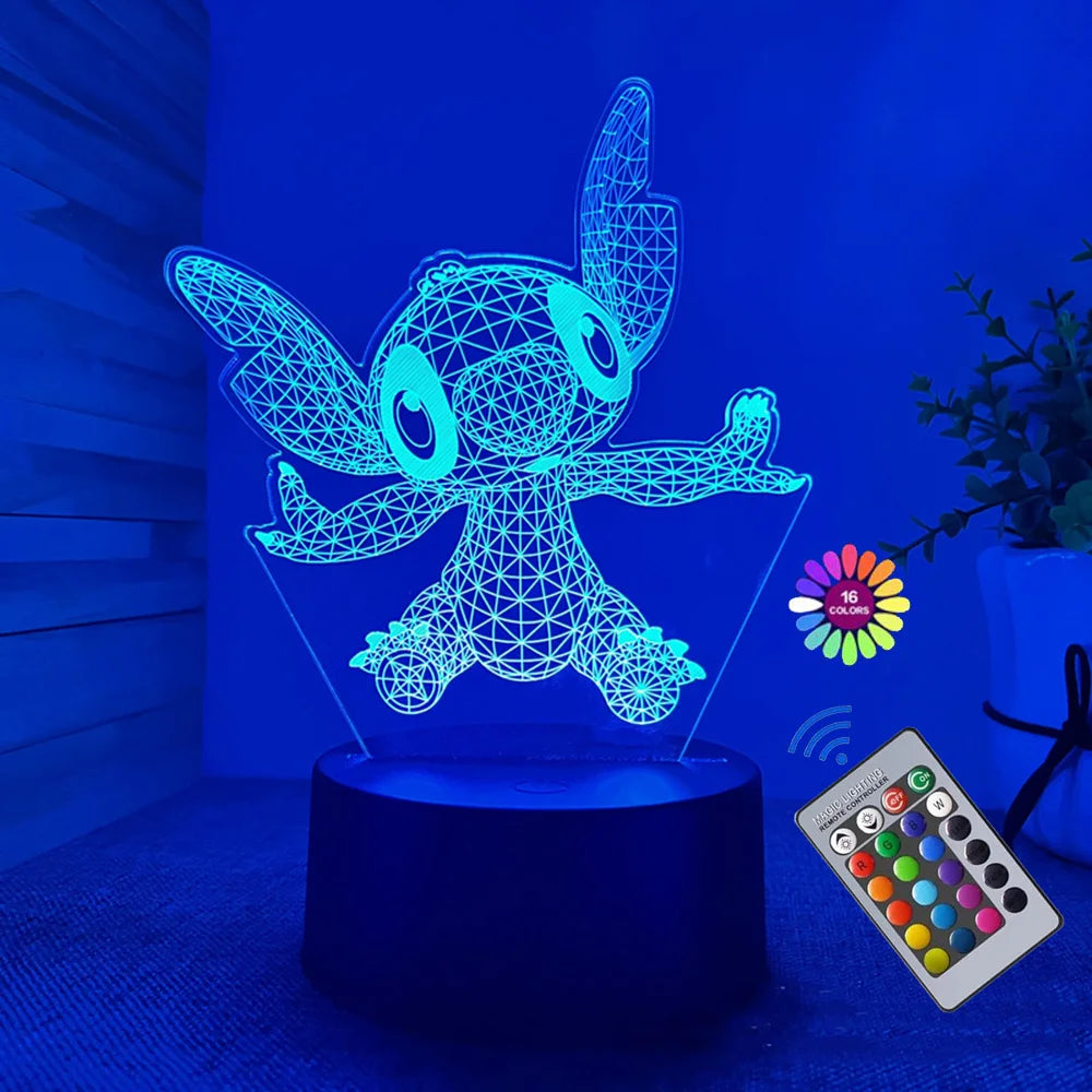 StitchGlow™ – 3D Illusion Lamp with Remote & Smart Touch